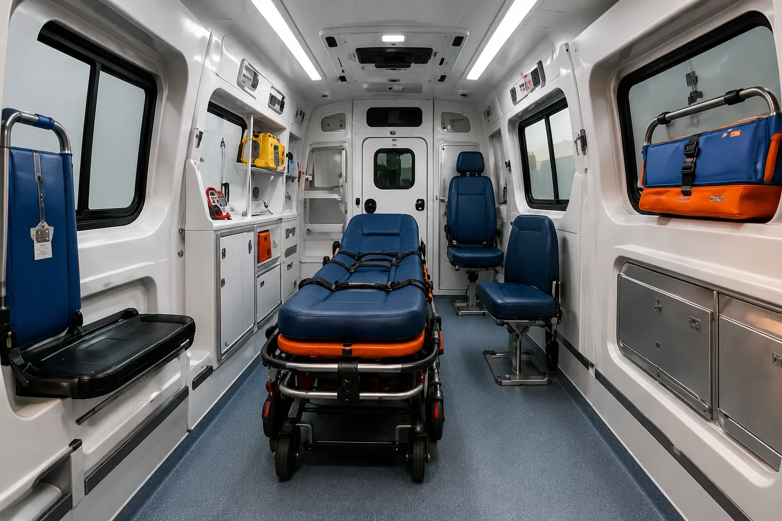 Intérieur ambulance équipée